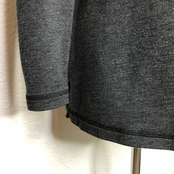 Soft Surroundings charcoal gray scoop v neck lightweight sweatshirt size Small - Picture 7 of 10